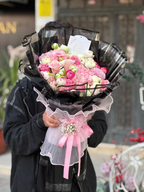 DOLU DOLU PEMBE ÇİÇEKLER 🌷