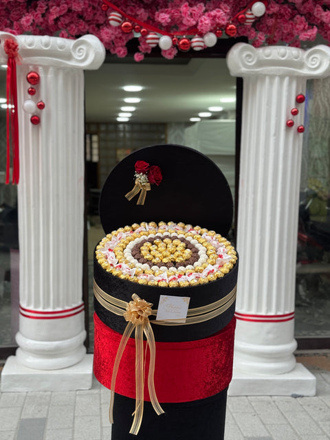 50 CM LÜKS KADİFE KUTUDA - ÖZEL ÇİKOLATA TASARIMI