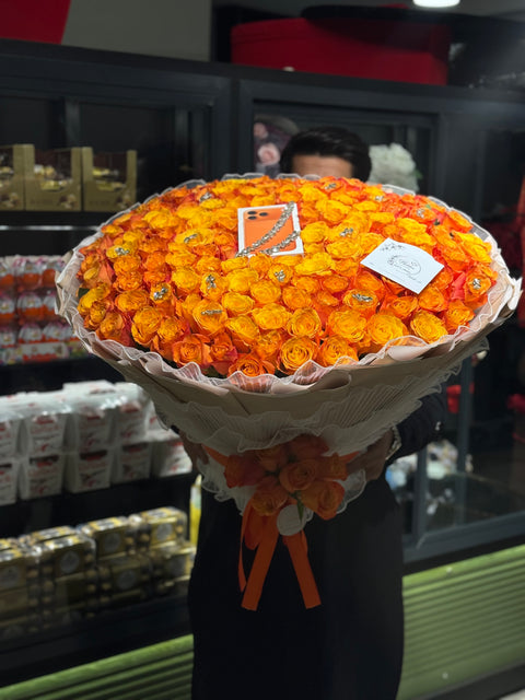 201 GIANT ORANGE ROSES 🧡