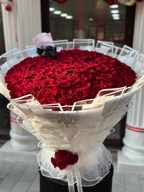 201 ADET KIRMIZI GÜL BUKETİ - Aşkın En Görkemli Hali