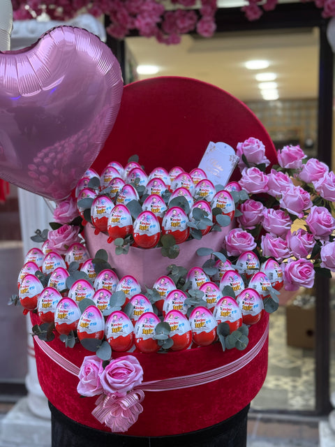 💖 KINDER & GÜL TASARIMI 50 CM ÖZEL KUTU 💖 PRENSESLERE