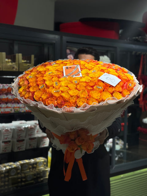 201 GIANT ORANGE ROSES 🧡
