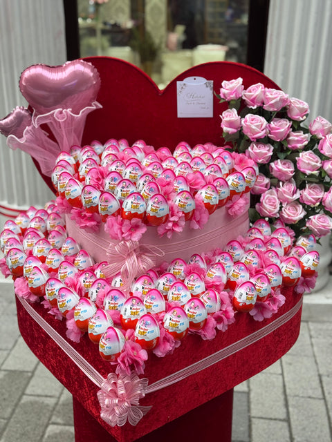 KALPLİ DEV KINDER SÜRPRİZ & GÜL TASARIMI 💝🍫🌹