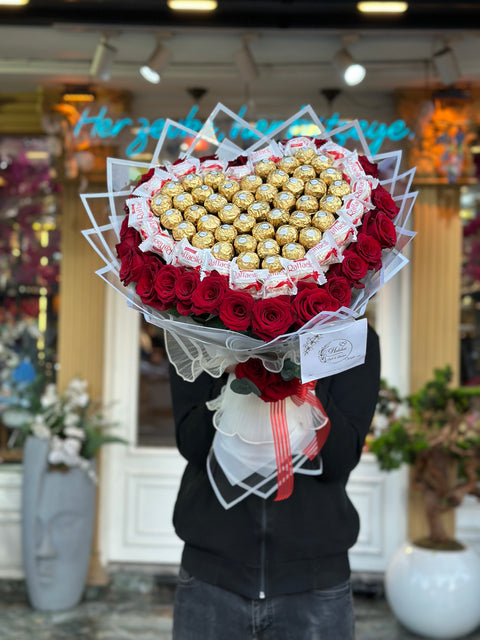CHOCOLATE HEART AND ROSE 🌹