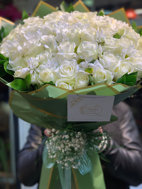 41 WHITE ROSES OF JOY 🤍