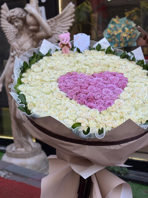 ROSE AND TEDDY BEAR ALL IN ONE GIANT GIFT 🧸