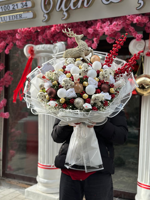 YILBAŞI ÖZEL TASARIM LÜKS KOKİNA
🦌🤍 Çikolata, çiçek ve yılbaşı ruhunun kusursuz uyumu