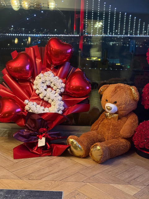 AŞKIN EN GÖRKEMLİ HEDİYE SETİ ❤️🌹🧸 3 Ü BİR ARADA