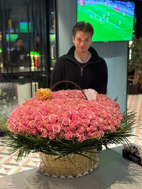💖 501 ADET PEMBE GÜL SEPETİ – DEV LÜKS TASARIM 💖