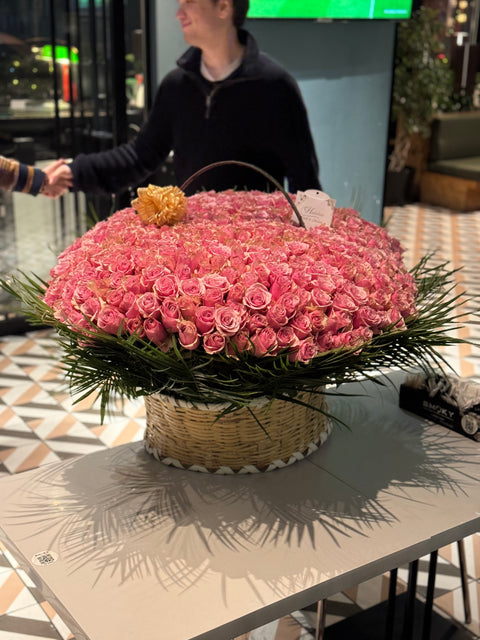 💖 501 ADET PEMBE GÜL SEPETİ – DEV LÜKS TASARIM 💖