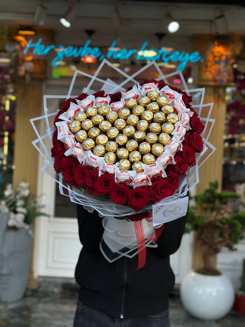 CHOCOLATE HEART AND ROSE 🌹