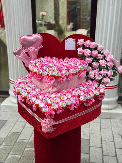 KALPLİ DEV KINDER SÜRPRİZ & GÜL TASARIMI 💝🍫🌹