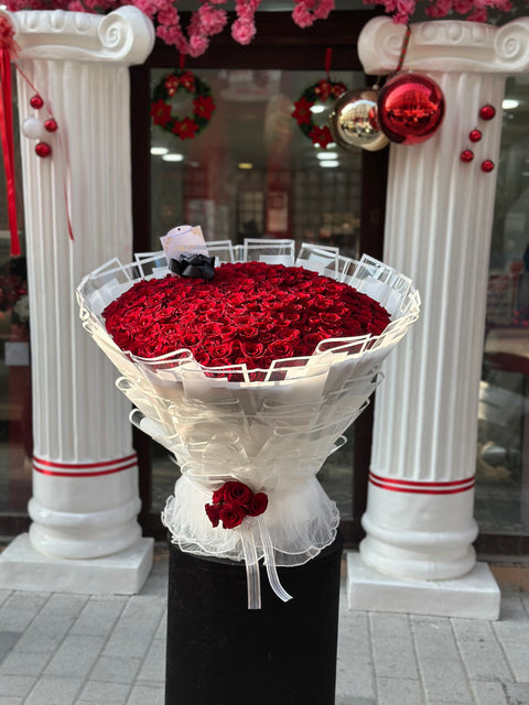 201 ADET KIRMIZI GÜL BUKETİ - Aşkın En Görkemli Hali