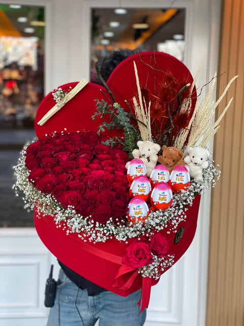 CANLI GÜLDEN 50 CM KUTU TASARIMI 😍