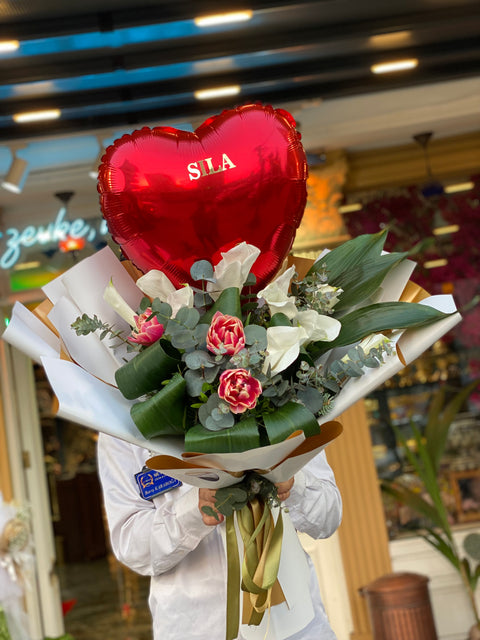 ÇİÇEKTEN BALON BUKETİ 👒