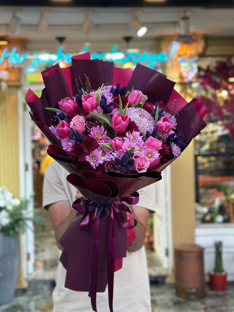 ÖZEL MOR ÇİÇEK TASARIMI 💗