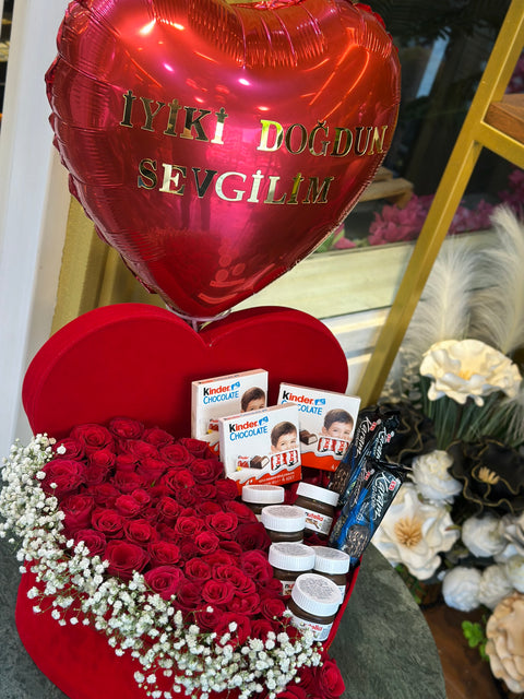❤️ İYİ Kİ DOĞDUN SEVGİLİM – LÜKS KALP KUTUSU ❤️