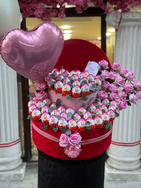 💖 KINDER & GÜL TASARIMI 50 CM ÖZEL KUTU 💖 PRENSESLERE