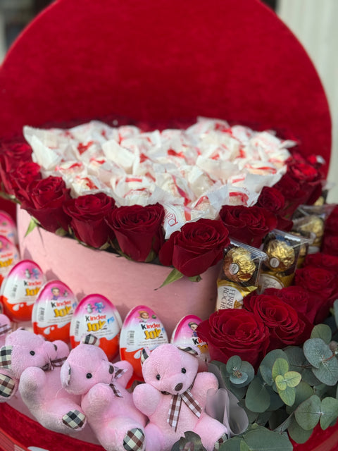 🌹 LÜKS TASARIM 50 CM ÖZEL KUTU🌹 KIRMIZI CANLI GÜL