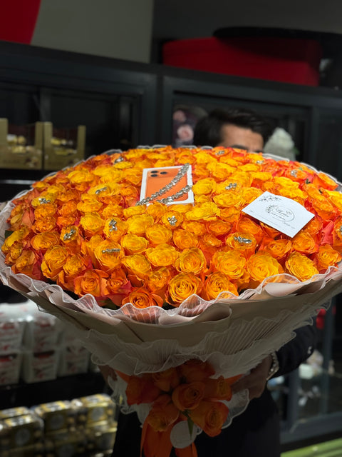 201 GIANT ORANGE ROSES 🧡