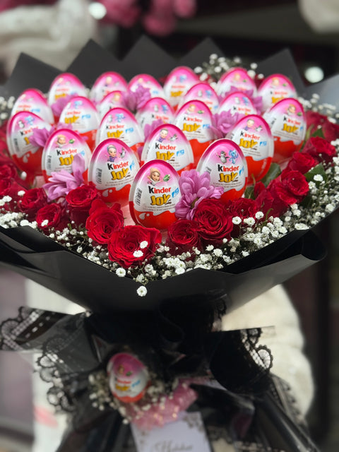 💖 KINDER & KIRMIZI GÜL LÜKS BUKET TASARIMI 💖