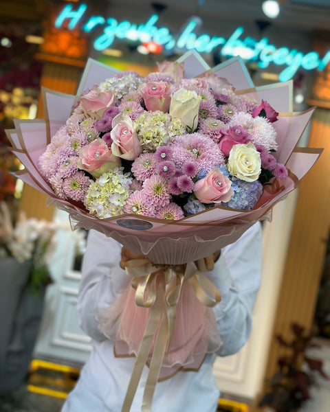 ELMAS DETAYLI PEMBE SÜRPRİZ💕