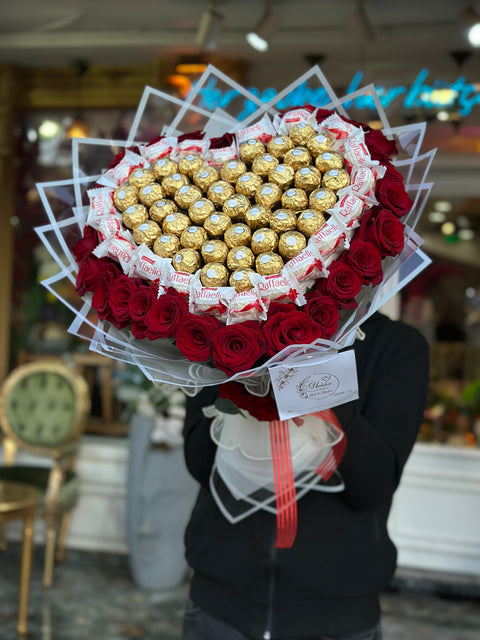 CHOCOLATE HEART AND ROSE 🌹