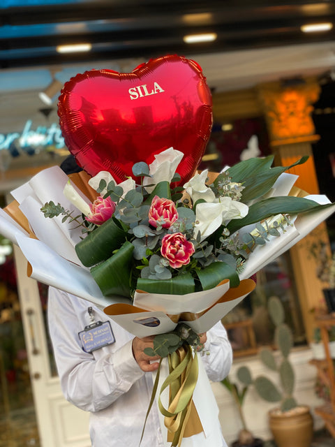 ÇİÇEKTEN BALON BUKETİ 👒