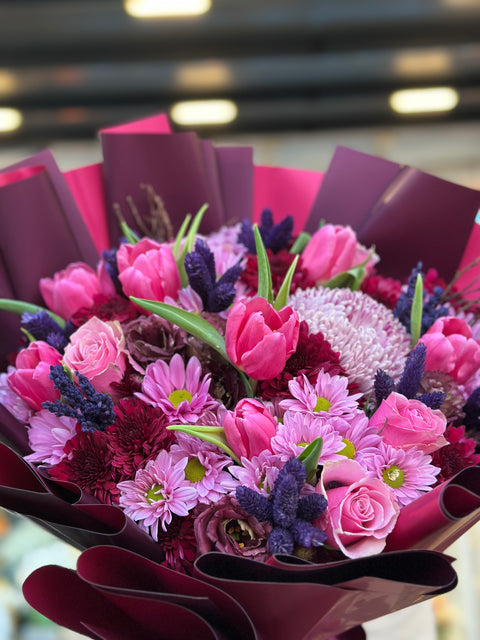 ÖZEL MOR ÇİÇEK TASARIMI 💗