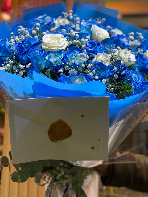 BLUE LOVE 21 ROSES 🦋