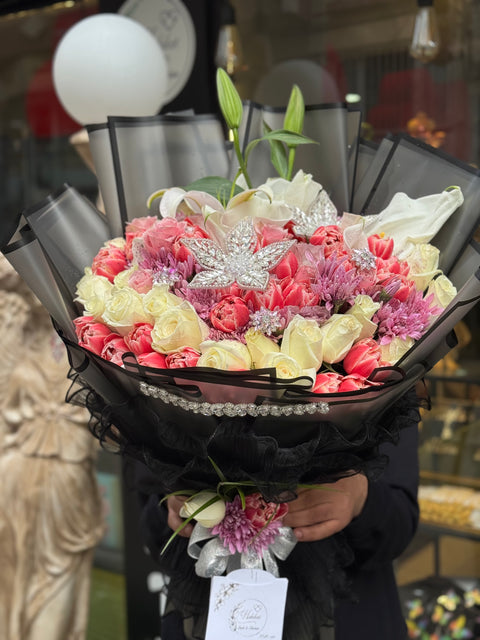 KRİSTAL DETAYLI BUKET 💎