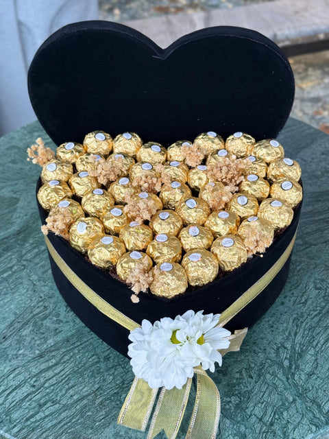 25 Cm kadife Rocher Çikolata kutusu