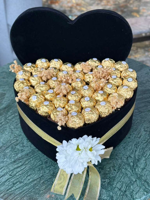25 Cm kadife Rocher Çikolata kutusu