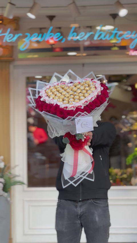 CHOCOLATE HEART AND ROSE 🌹