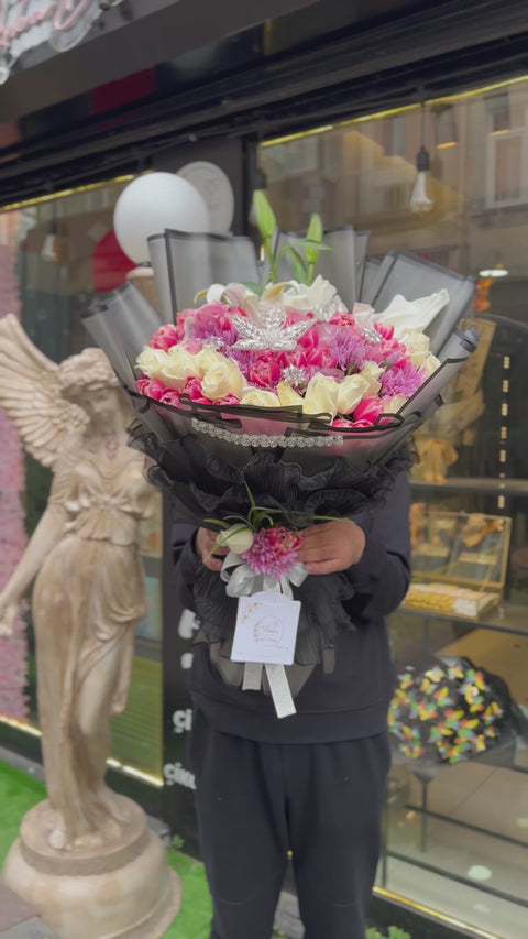 KRİSTAL DETAYLI BUKET 💎